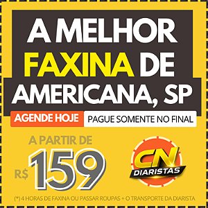 A Melhor Faxina de AMERICANA a partir de R$159
