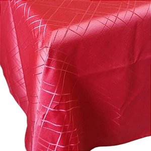 Toalha de mesa 12 lugares retangular Vermelha