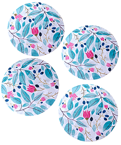 Kit 4 capinhas sousplat tulipa