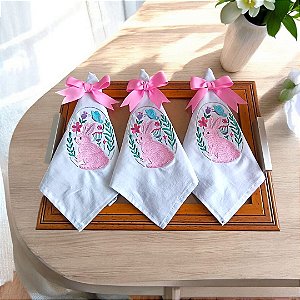 GUARDANAPO DE PÁSCOA COELHO ROSA