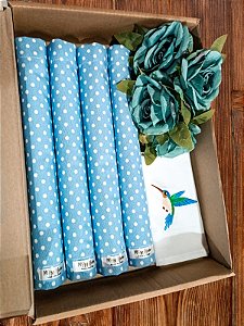 Kit Azul poá Beija Flor