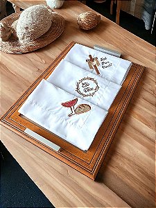 Kit 03 Pçs Guardanapos - Tema cristão 40 x 40 cm