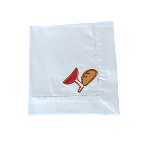 Guardanapo Bordado Cristão – Pão e Vinho (Santa Ceia)