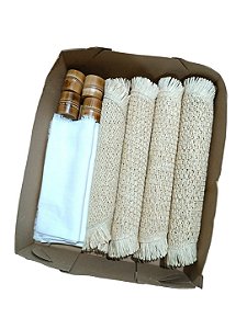 Kit Americano textura de fibras naturais completo