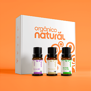 Kit Bem-Estar Óleos Essenciais Natural 3x10ml