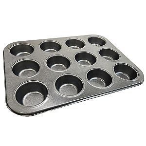 Forma Assadeira Antiaderente Pão De Queijo Cupcake  12 Cavas