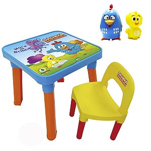 Mesinha Com Cadeira e Boneco Galinha Pintadinha