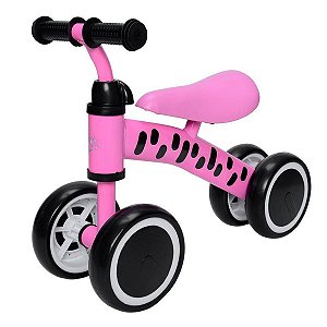 Bicicleta de Equilibrio Infantil Andador de Empurrar Bebe Rosa