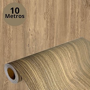 Papel de Parede Adesivo Madeira 3D 10 Metros