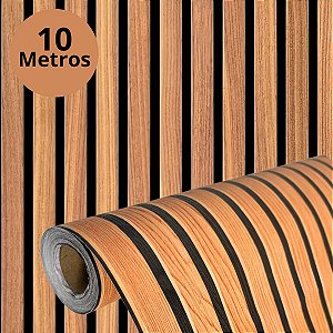 Papel de Parede Adesivo Ripado 3D 10 Metros