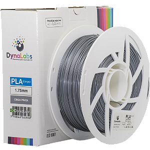 Filamento PLA - DynaLabs Cinza Prata 1KG - 1.75mm