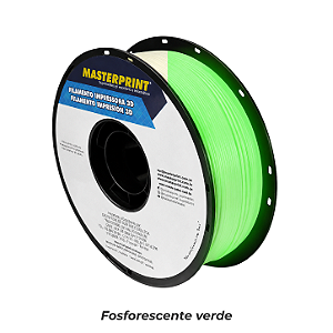Filamento PLA Hyper Speed - Masterprint Fosforescente Natural/Verde 1kg - 1.75mm