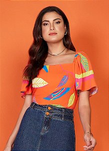 268791 BLUSA PLANO ESTAMPADA