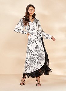 VESTIDO ACETINADO ESTAMPADO C/ FRANJA 125CM 26867