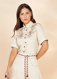 26941 CAMISA VISCOLINHO BORDADA
