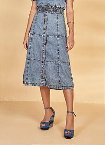 26823 SAIA JEANS EVASE C/ RECORTES 80CM