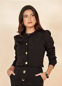 26907 JAQUETA ALFAIATARIA PRETA C/ BOTÕES