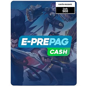 E-prepag Cash 500 Código Digital - Cartão Recarga