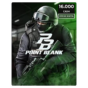 Point Blank 16.000 Cash Código Digital - Cartão Recarga