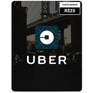 Uber Brasil R$25 - Cartão Presente Digital