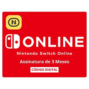 Nintendo Switch Online – Assinatura 3 Meses Brasil – Código Digital