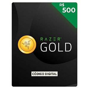 Cartão Razer Gold R$500 Brasil – Código Digital