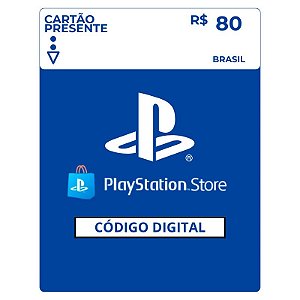 Playstation Store R$80 Reais Gift Card Brasil - Código Digital