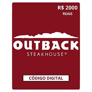 Cartão Presente Outback Gift Card - R$2000 Código Digital
