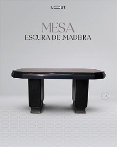 Mesa escultura de madeira tipo oriental
