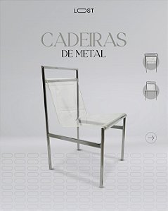 Par de cadeiras Estilo / Estrutura: Metal cromado e acrílico transparente