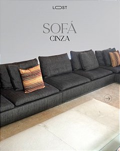Sofá cinza importado Italiano  / Design B&B