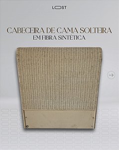 Cabeceira de cama solteiro em fibra sintética