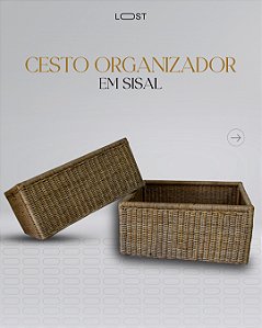 Cesto organizador em sisal