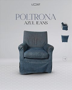 Poltrona azul Jeans Denim