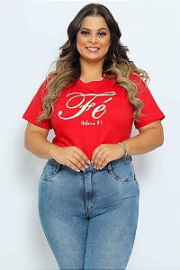 Tshirt Fé (vermelha) | 100% algodão | P