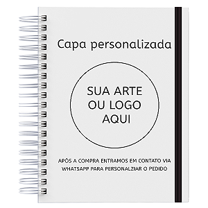 AGENDA - CAPA PERSONALIZADA - COM LOGOMARCA - Personalização após a compra via WhatsApp