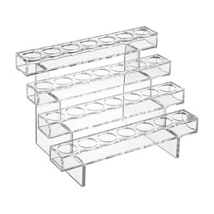 Expositor Acrílico para Óleos Essenciais 28 furos