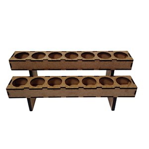 Expositor em MDF para Óleos essenciais 14 furos