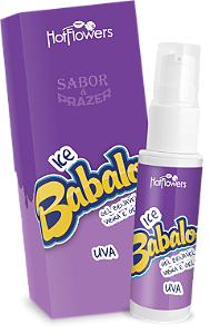 Ice Babaloo 15G Gel Beijável Vibra e Gela - Uva