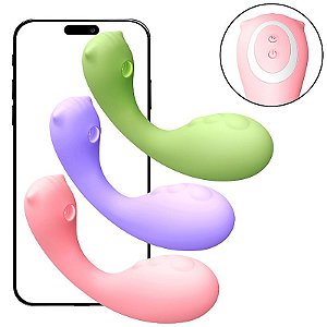 Vibrador de Clitóris e Ponto G com Pulsação via APP