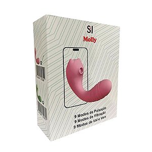 Vibrador de Ponto G c/ Vai e Vem - Clitóris com Pulsação - Molly - À Longa distância - APP