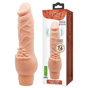 Prótese com Vibrador- Pênis Silicone 19,5 X 3,8 cm