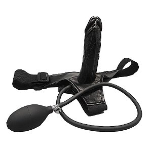 Cinta Peniana com Pênis em Silicone Inflável - 17.5 X 3.8 cm