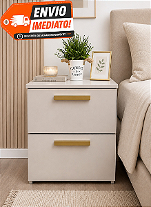 Mesa De Cabeceira Compacta Lateral Dubai Mdp 58x50x40 Cm