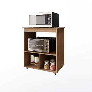 Balcão Angela Multiuso P/ Forno E Microondas Compacto Savana/Preto