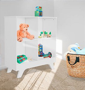 Nicho Organizador Estante Retrô Com 4 Compartimentos 2869 Branco