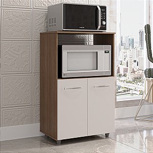 Balcão Multifuncional Tais Forno E Microondas Savana/Off White