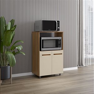 Balcão Multifuncional Tais Forno E Microondas Savana/Off White