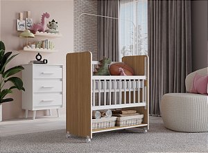 Mini Berço Nature Grade Móvel Colchão Incluso Bebê Moisés FloFlo