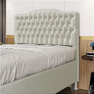 Cabeceira Cama King 195cm em Veludo – Bege ou Capuccino
